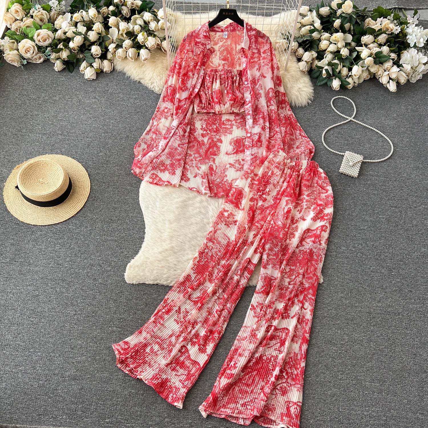 Pankh Ersin Pleated Three Piece Coord