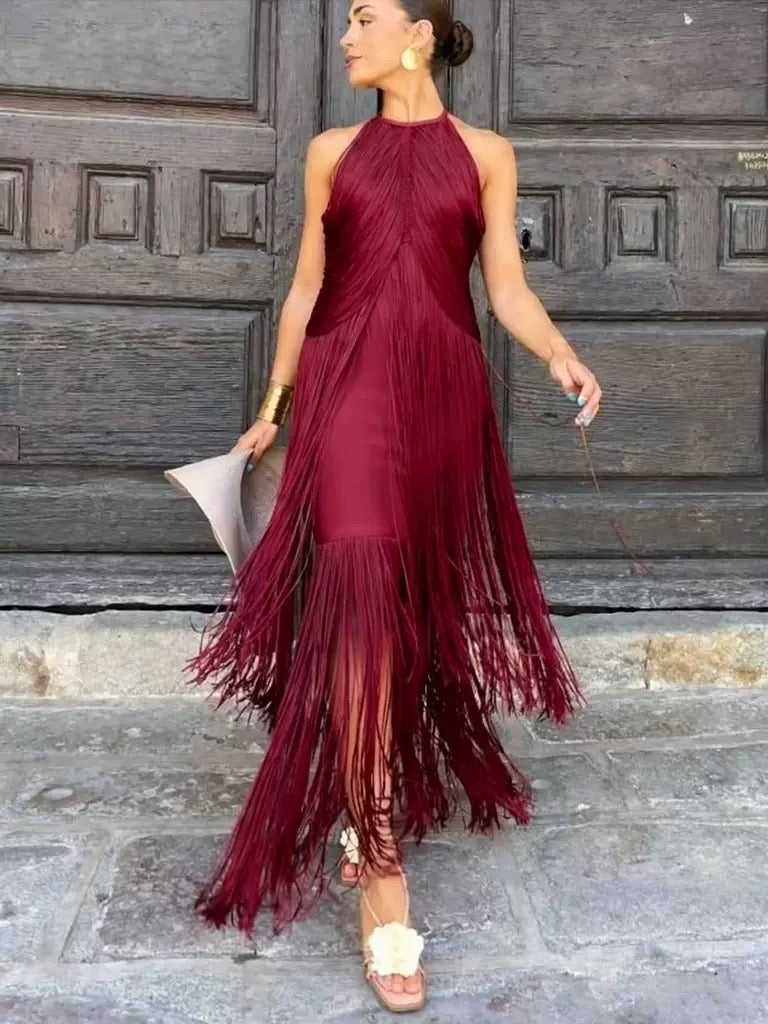 Pankh Yaaye Tassel Evening Wear Elegant Dress