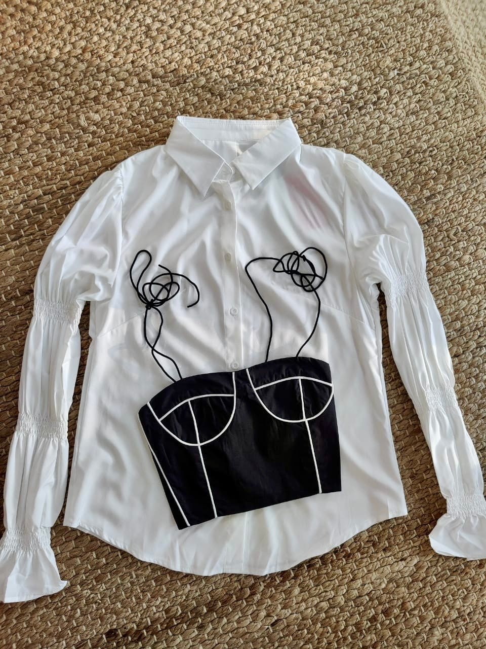 Pankh Keith Cotton Shirt and Corset Set