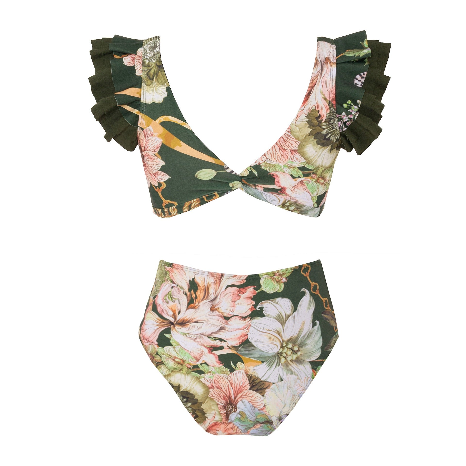 Pankh Ashin Padded Bikini with Coverup Skirt Set