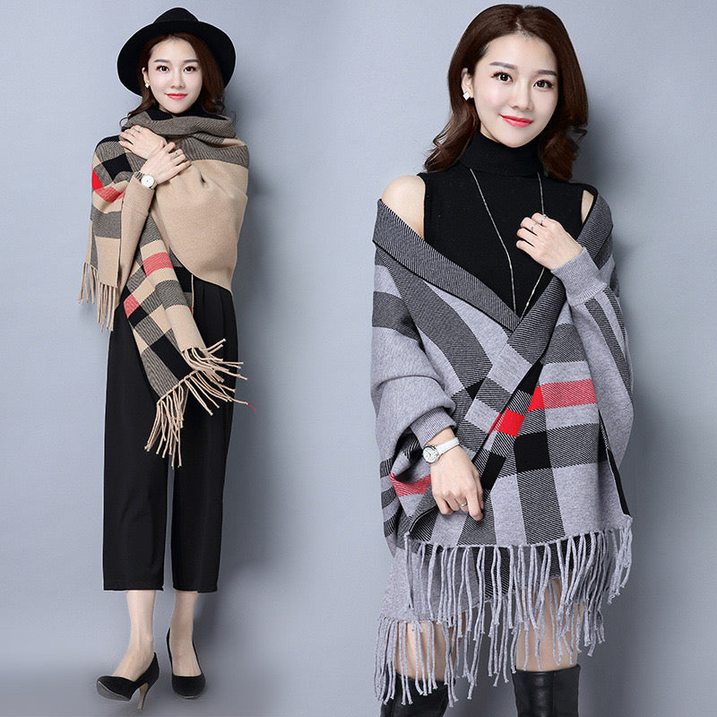 Pankh Burby Soft Wool Cape Shawl
