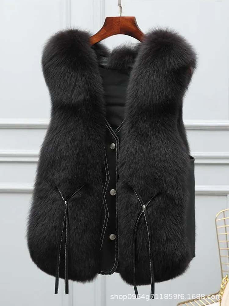 Pankh Sherin luxury Fur and PU Leather Formal Jacket