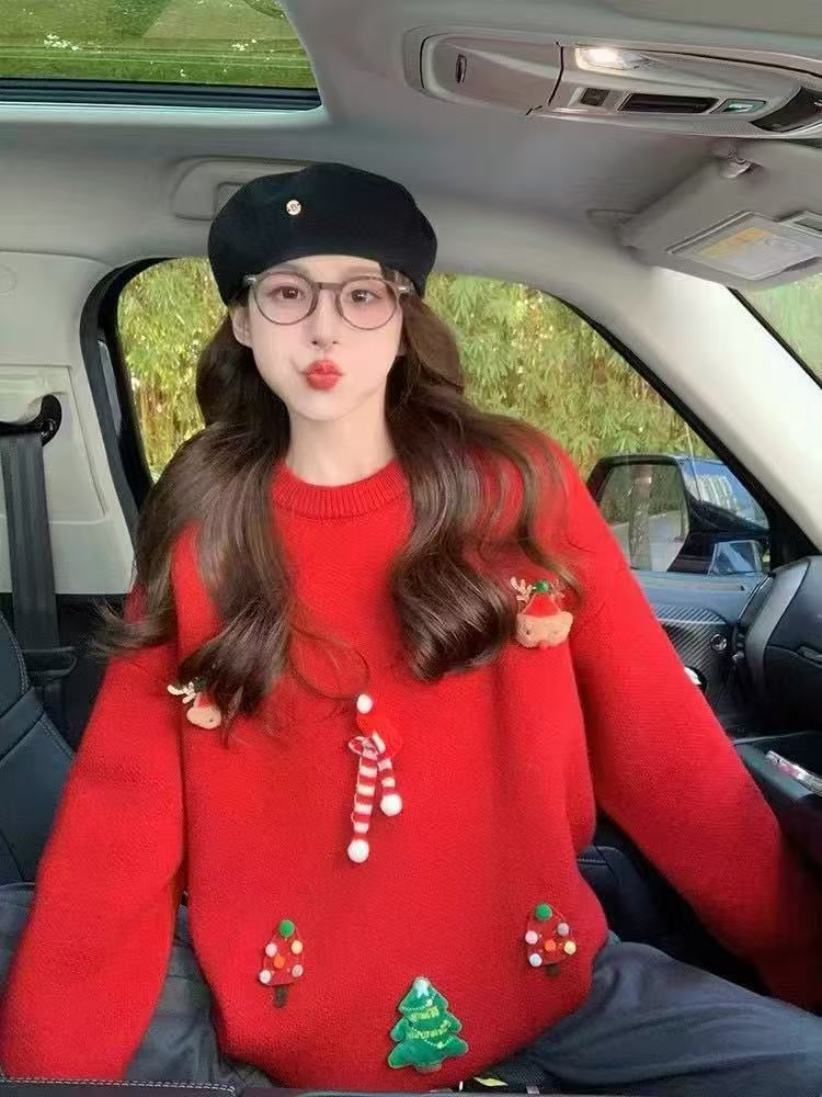 Pankh Kimch Holiday Christmas Cute Sweater