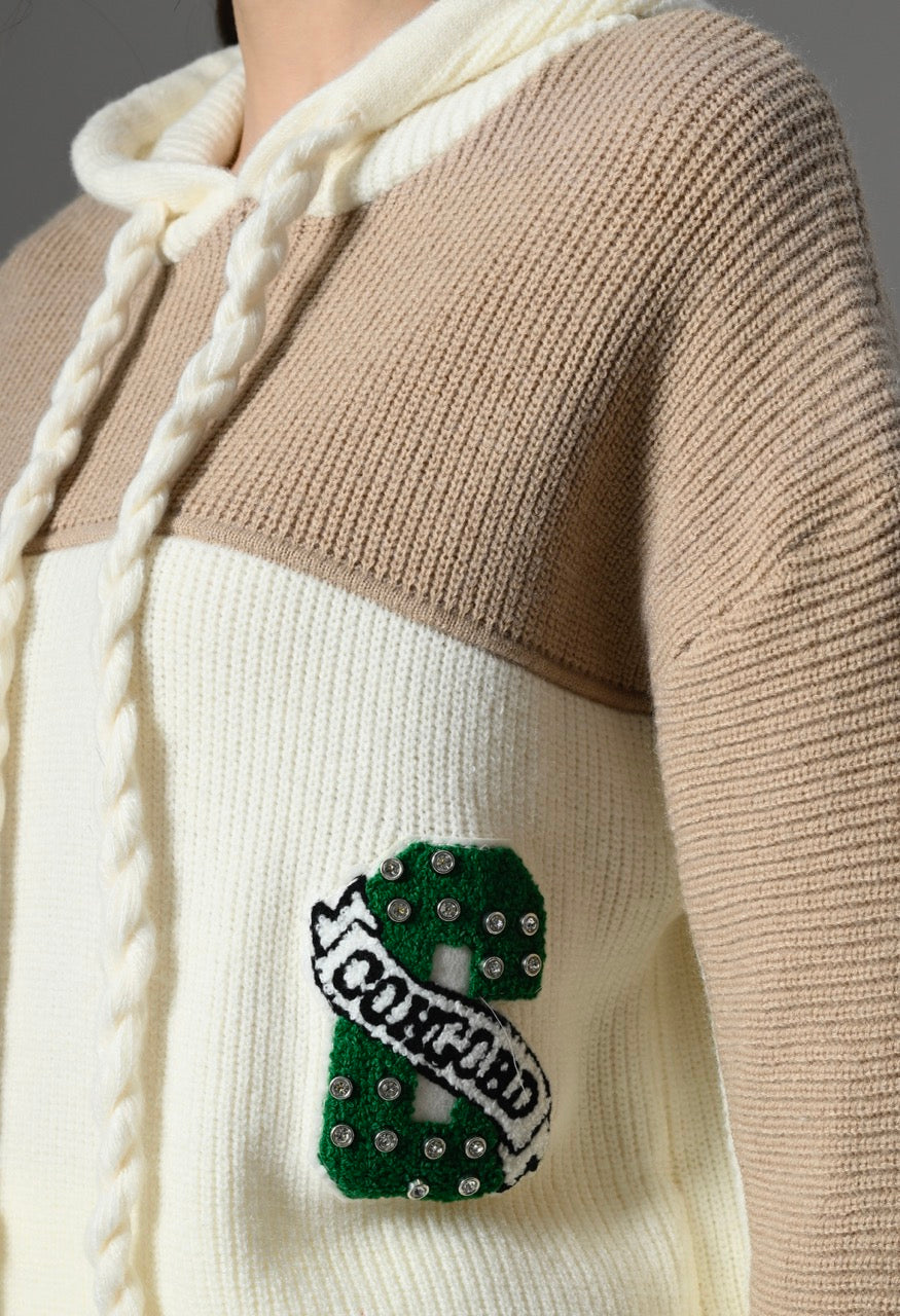 Pankh Oslo Knit Wool Hoodie Mini Dress/Top