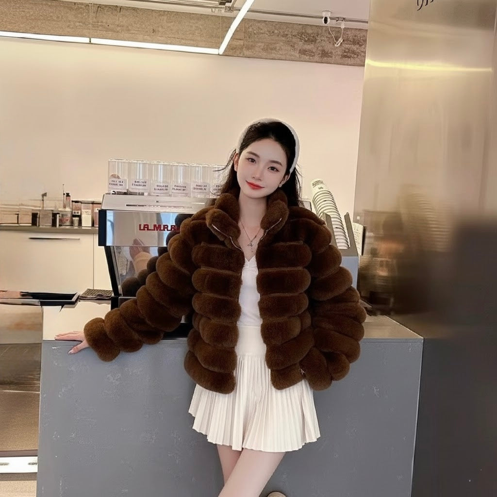 Pankh Levi Cozy High Quality Soft and Warm Fur Coat