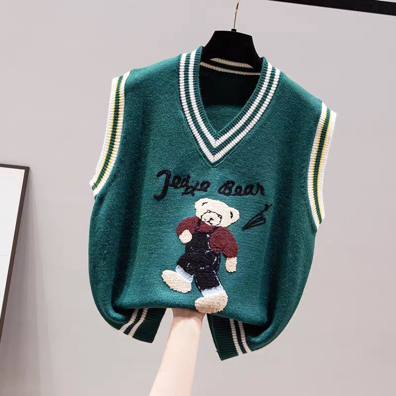 Pankh Ralph Bear sleeveless Knitwear sweater