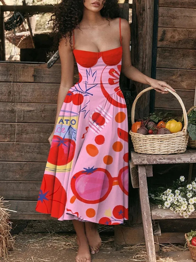 Pankh Pansy Quirky Print Maxi Dress