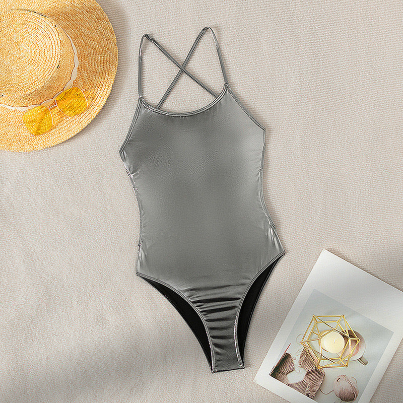Pankh Tax Mettalic Monokini Swimsuit