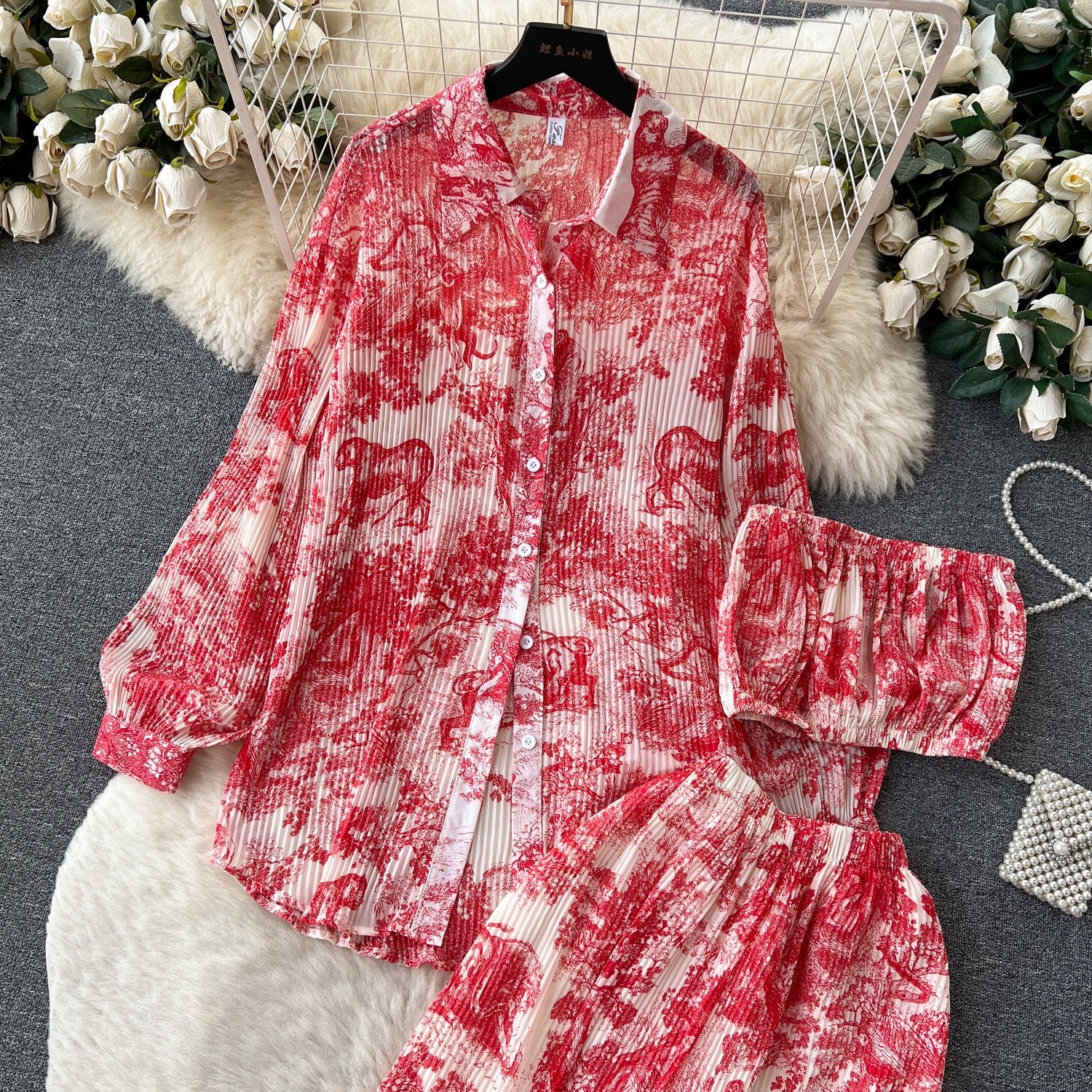 Pankh Ersin Pleated Three Piece Coord