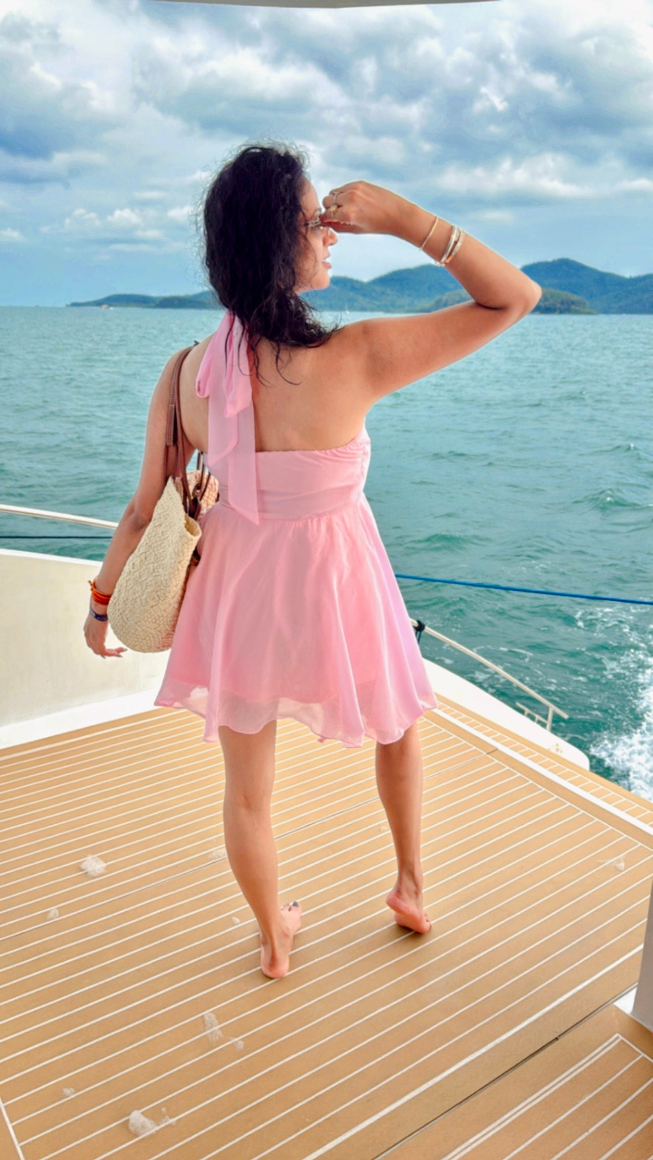 Pankh Monroe Ruffle Chiffon Short Holiday Dress