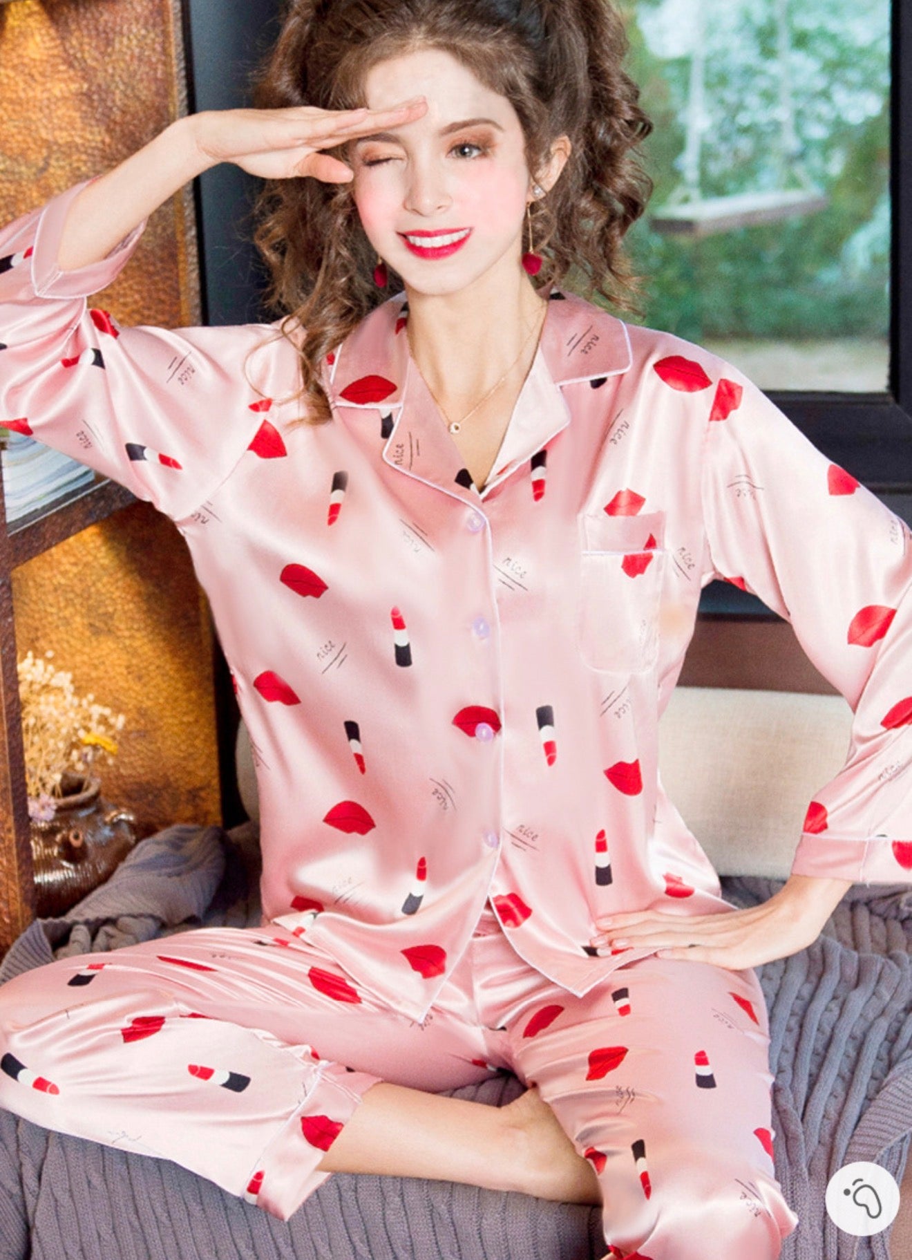 Pankh Bunila Half Sleeve Satin Night Suit Set
