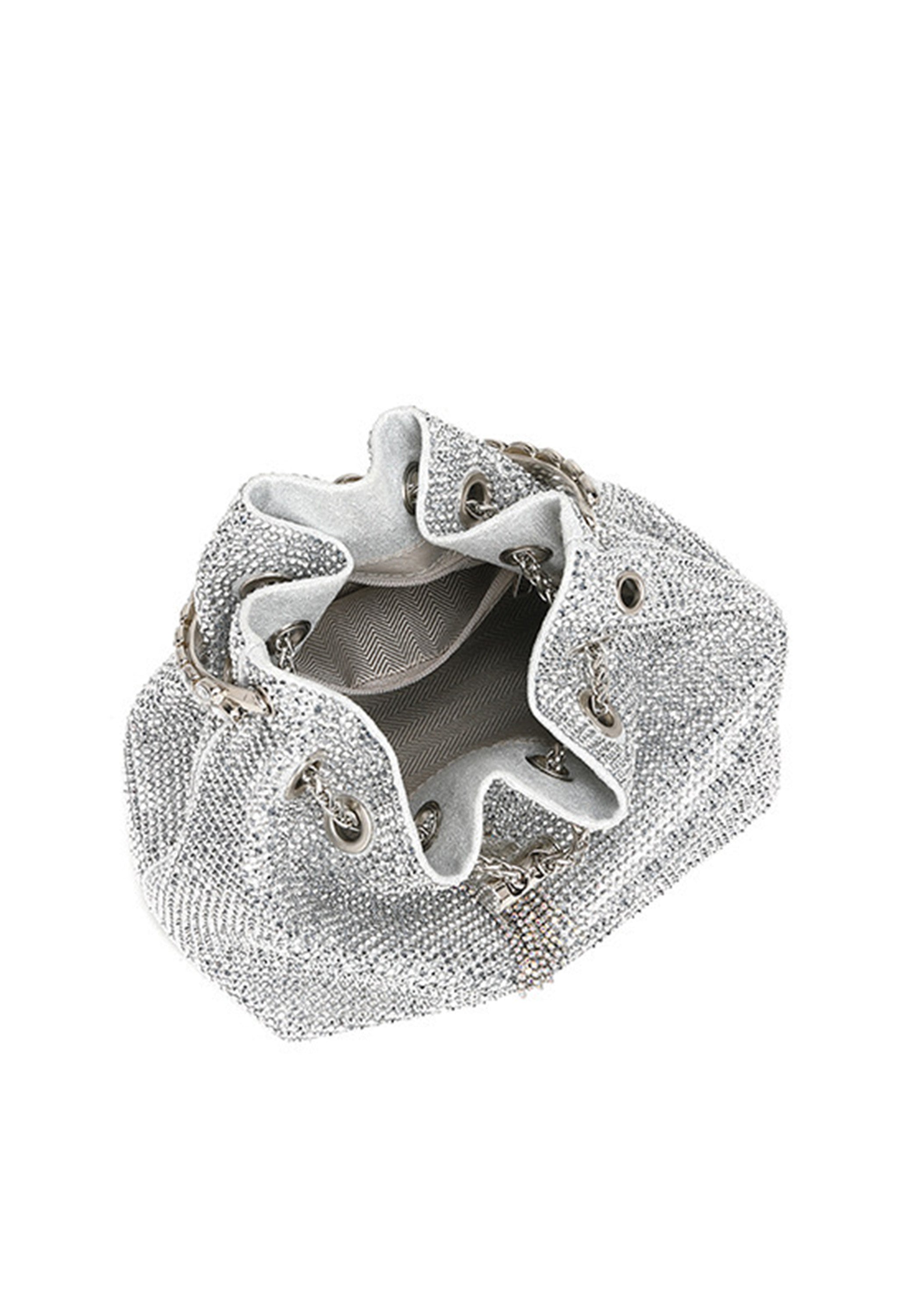 Pankh Crystal Rhinestone Stone Studded Party Clutch/ Handbags