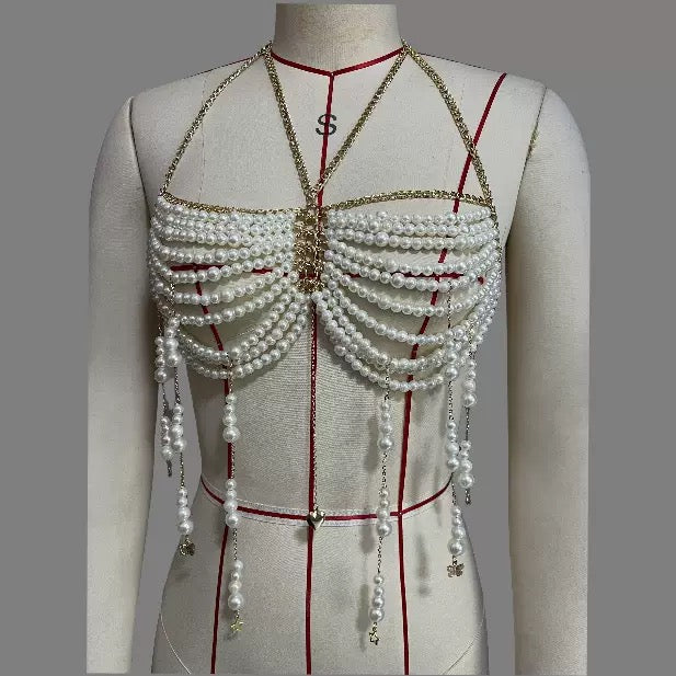 Pankh Rine Stone Beaded Bralette Top Accessories