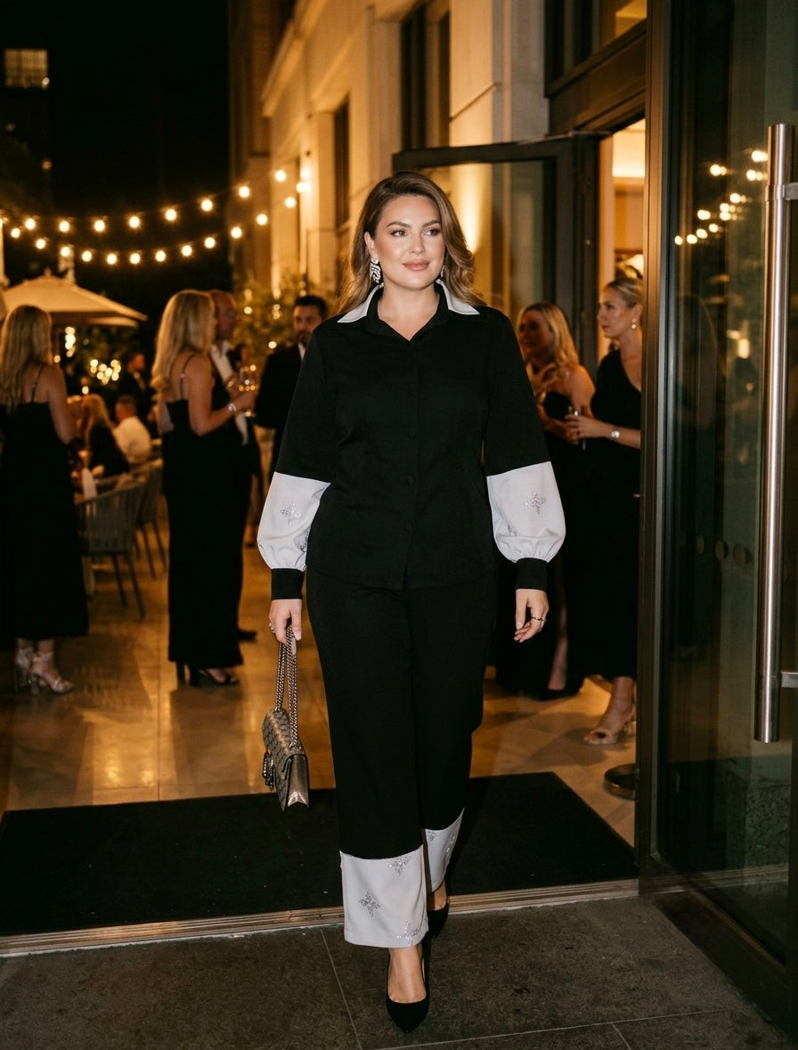 Nastia Cut Work Embelished Formal Coord Set