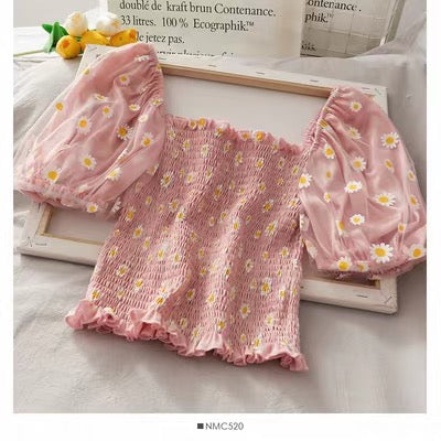 Pankh Kayla Summer Sunflower Embroidered Top Blouse