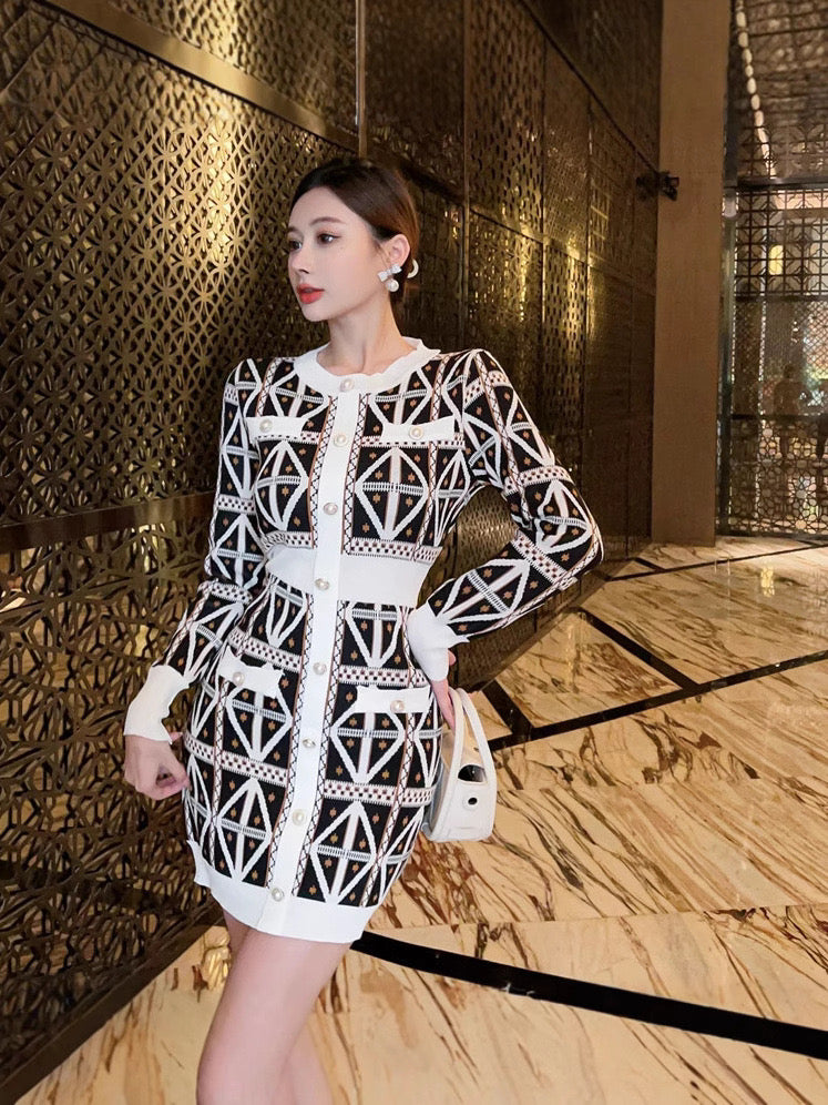 Pankh Bonti Knit Bodycon Mini Winter Dress