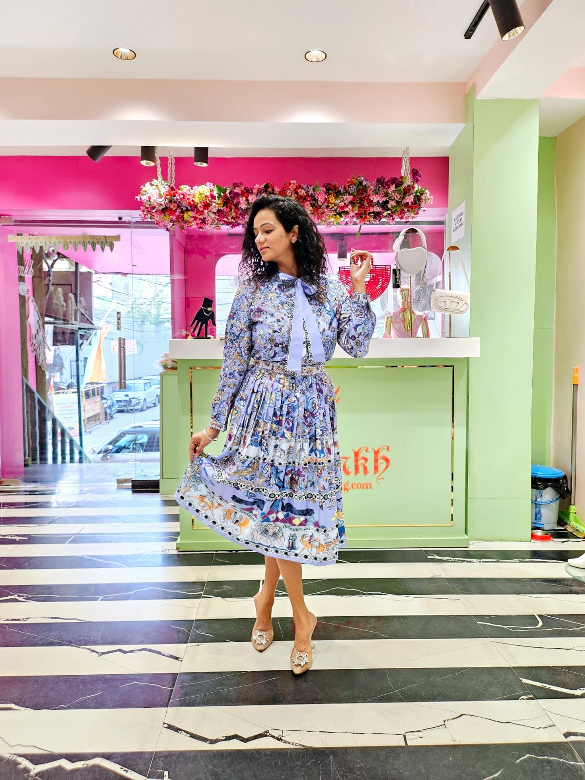 Pankh Adrian Printed Shirt And Skirt Set