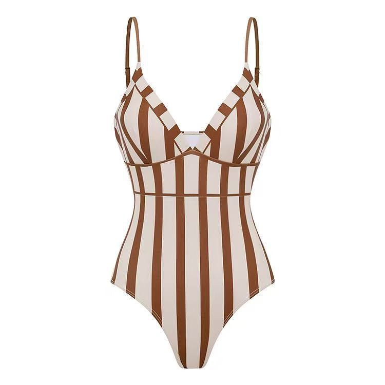 Pankh Hokin Contrast Monokini and Sarong Set