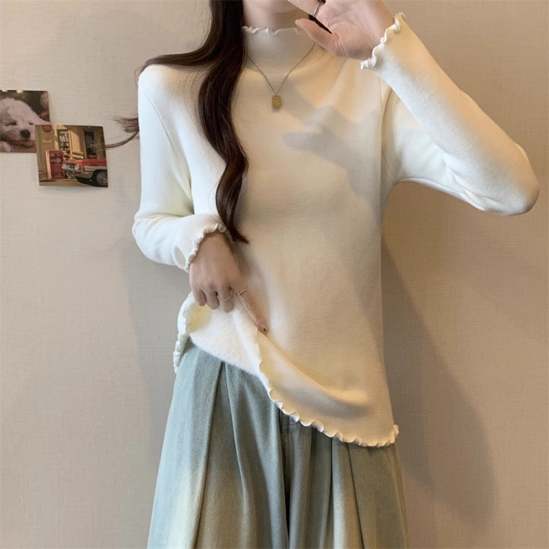 Pankh Borzo Heavy Fleeced Wool Basic Winter Top