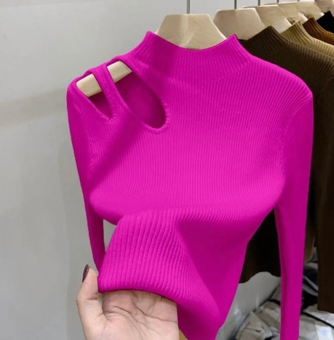 Pankh Mehr Everyday Essential HollowOut Winter Knit Top