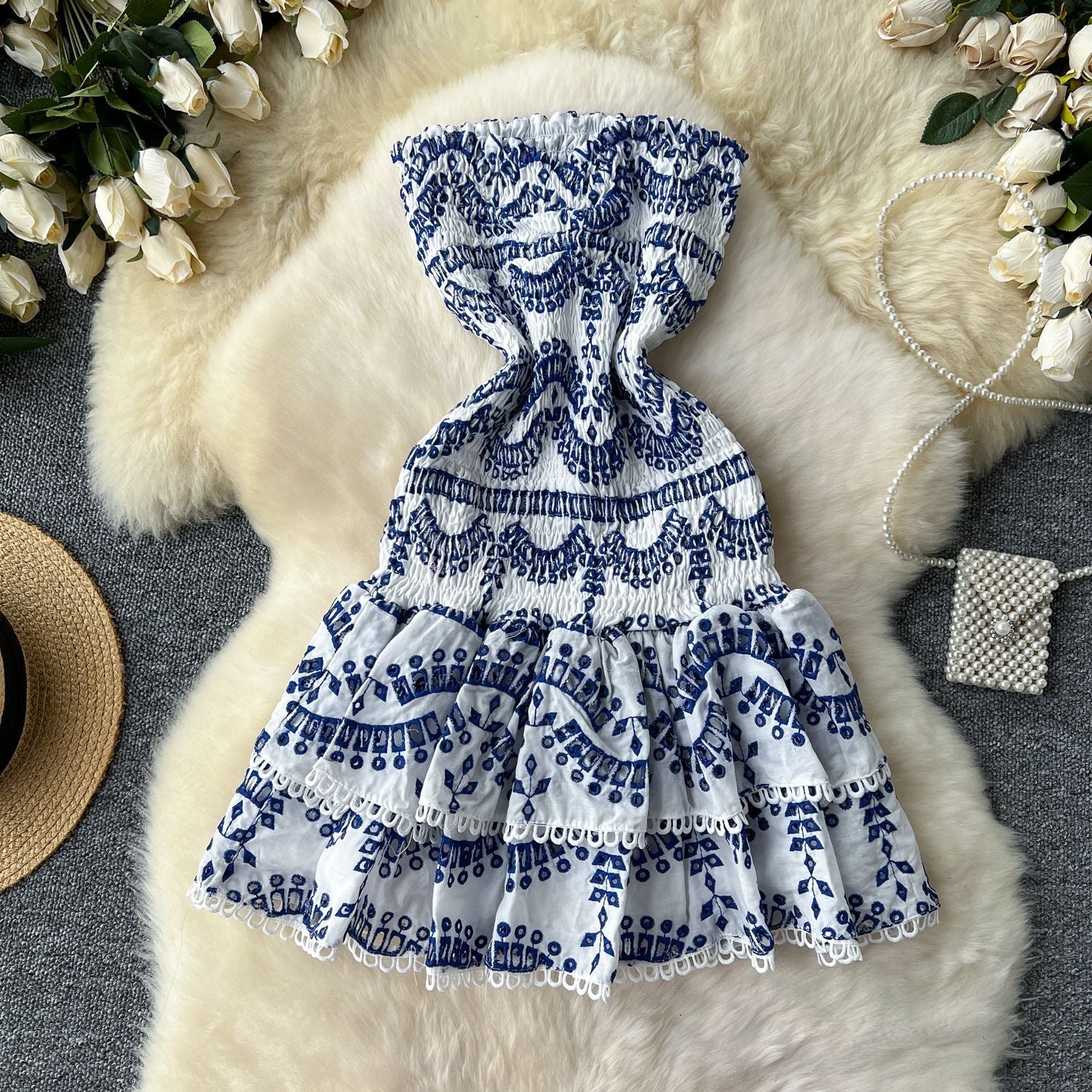 Pankh Isharya Schiffli Short Dress