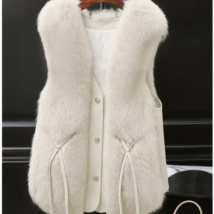 Pankh Sherin luxury Fur and PU Leather Formal Jacket