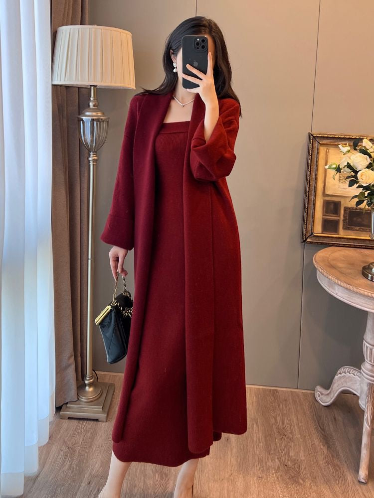 Pankh Ikonic Woolen Tube Maxi & Cardigan Dress Set