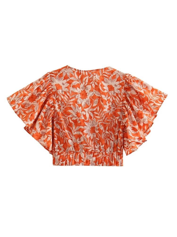 Pankh Alec Floral Printed Crop Top And Skirt Set