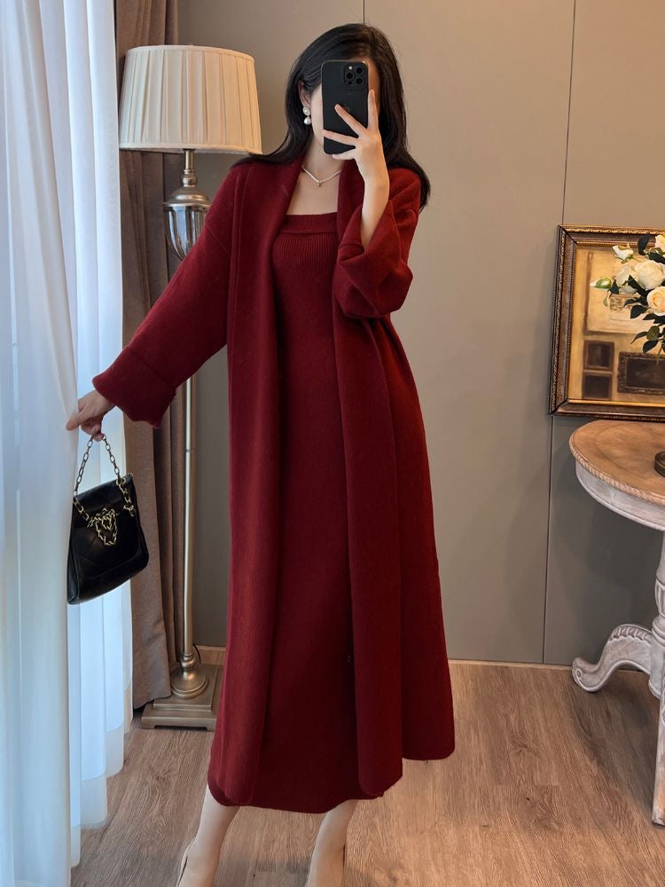Pankh Ikonic Woolen Tube Maxi & Cardigan Dress Set