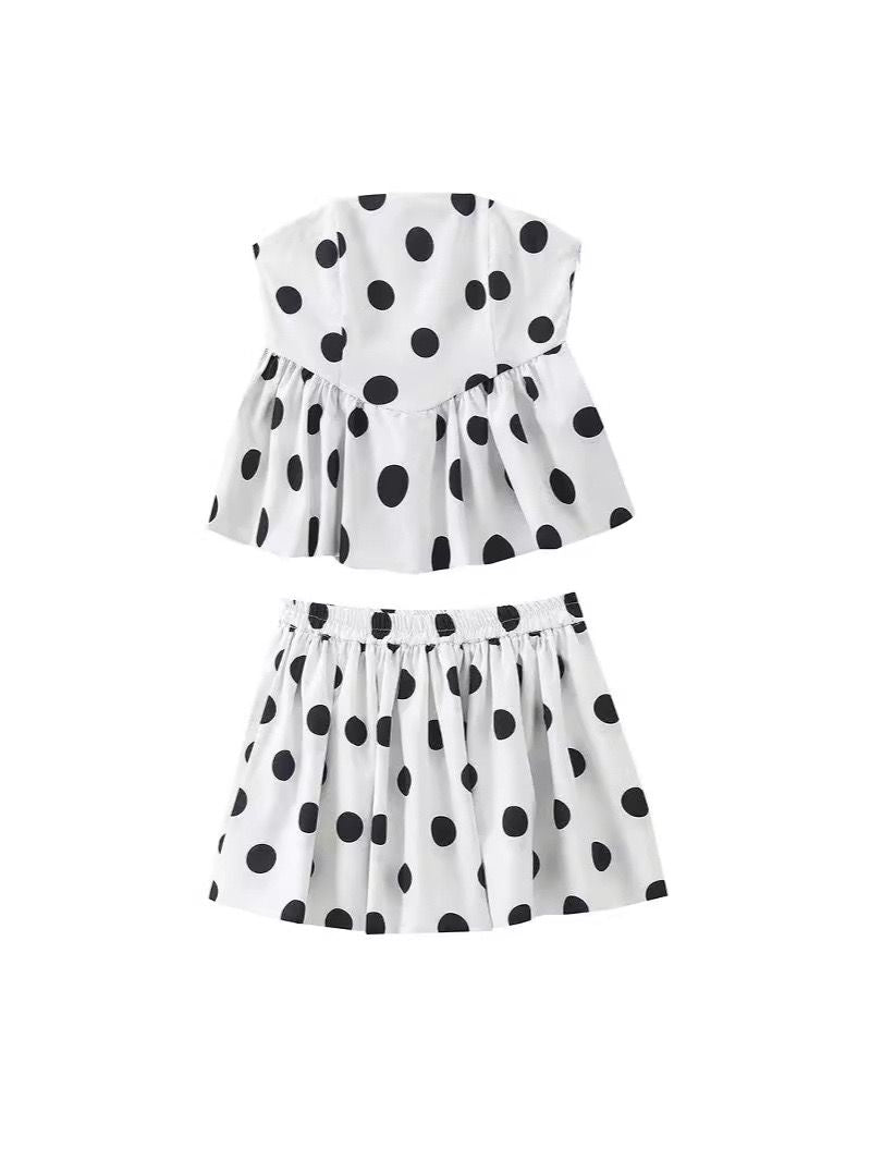 Pankh Feray Polka Dot Bubble Balloon Hem Coord Set