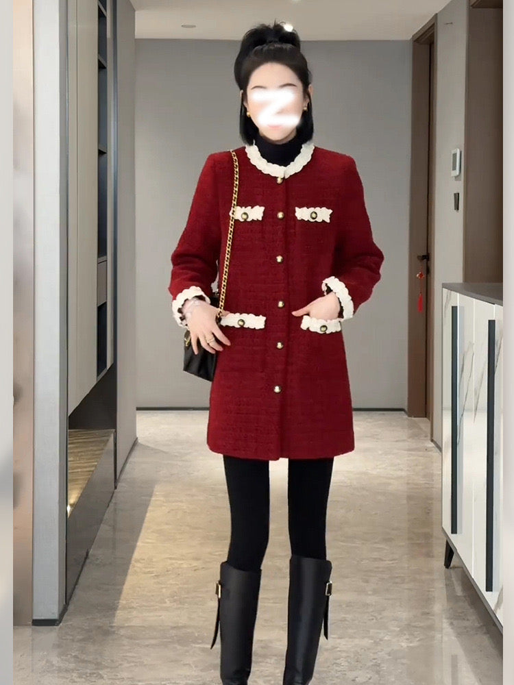 Pankh Archer Formal Tweed Short Wonter Dress