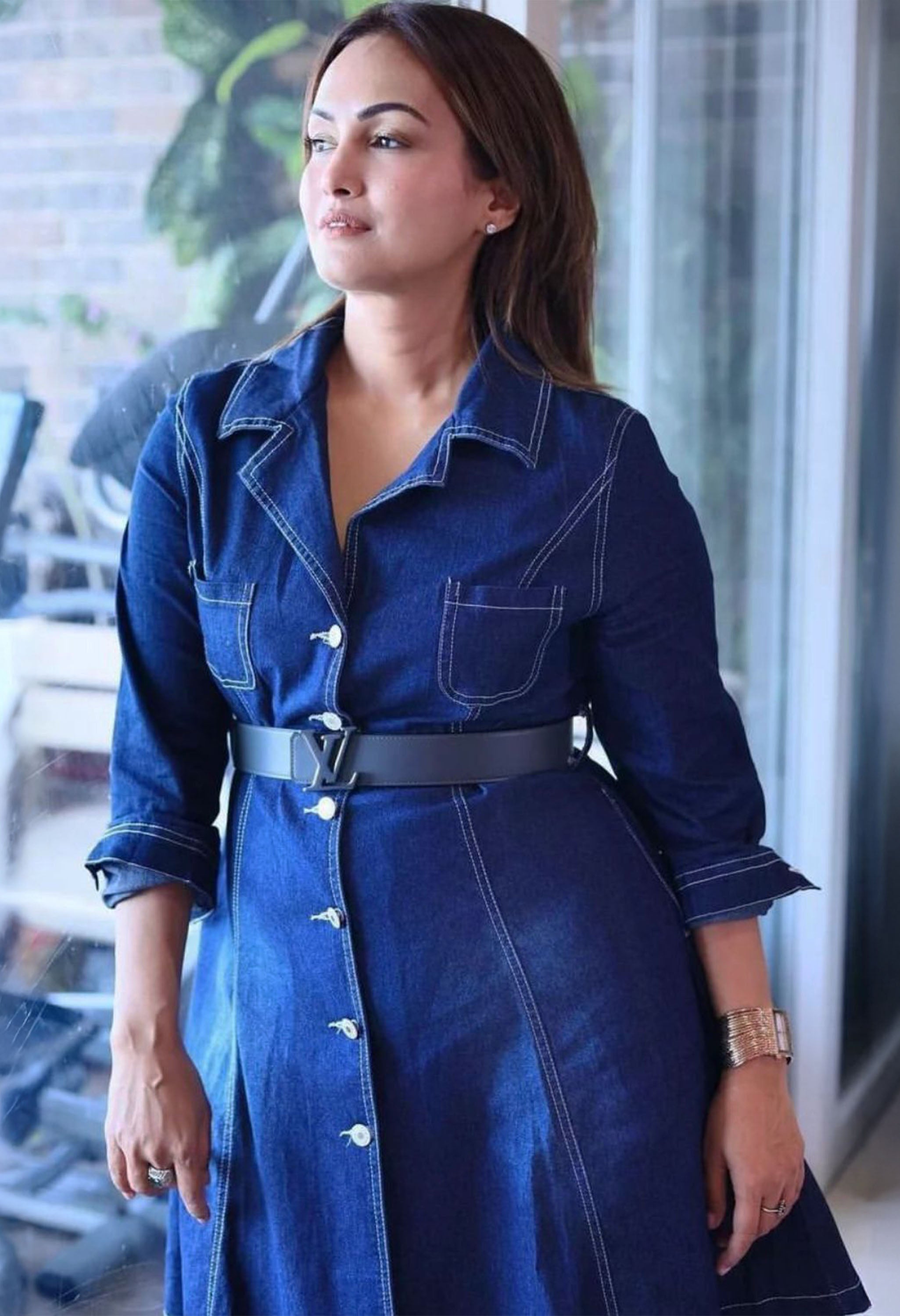 Pankh Quinn Denim Short Dress