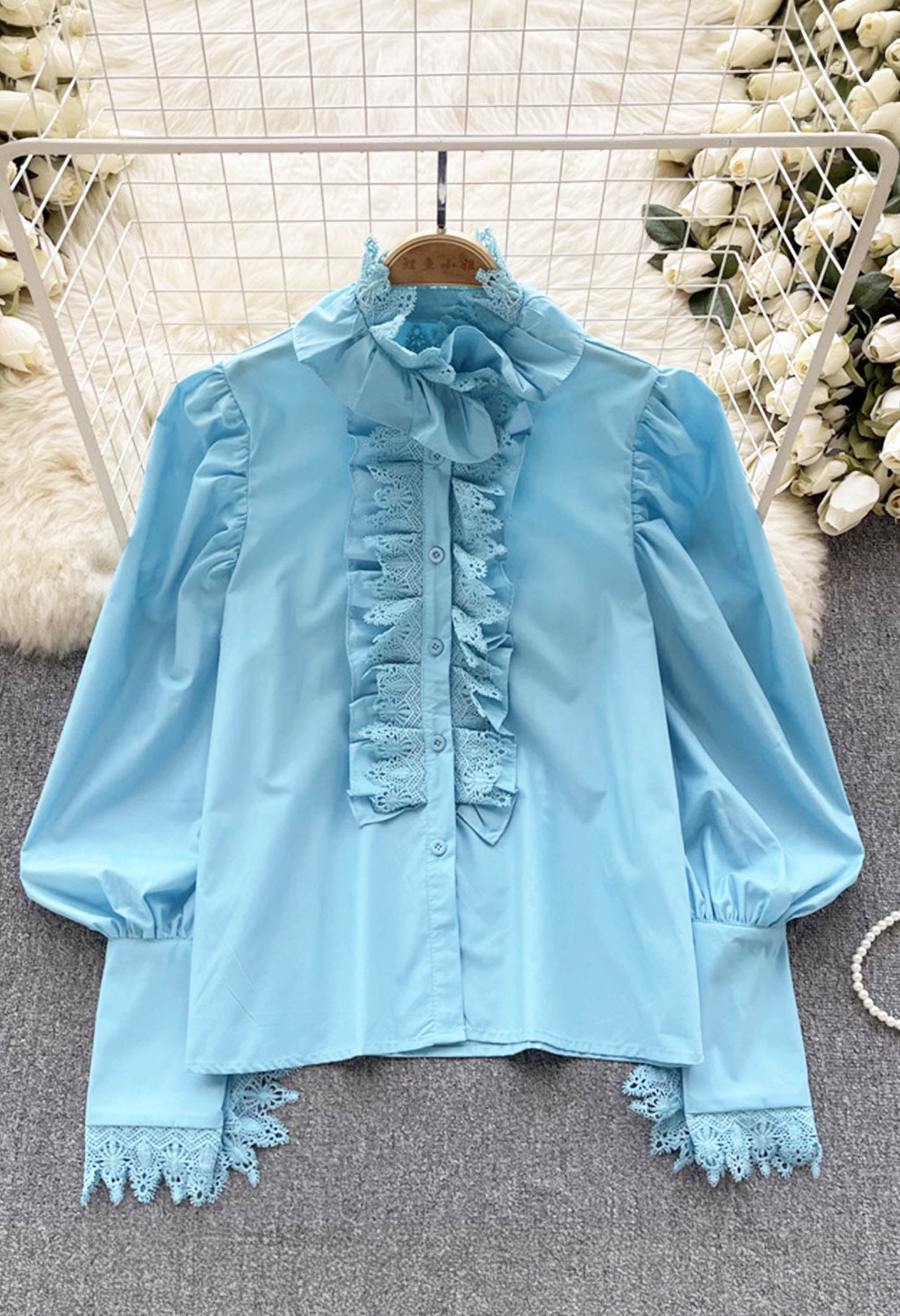 Pankh Kiaan Ruffle Blouse With Balloon Sleeve