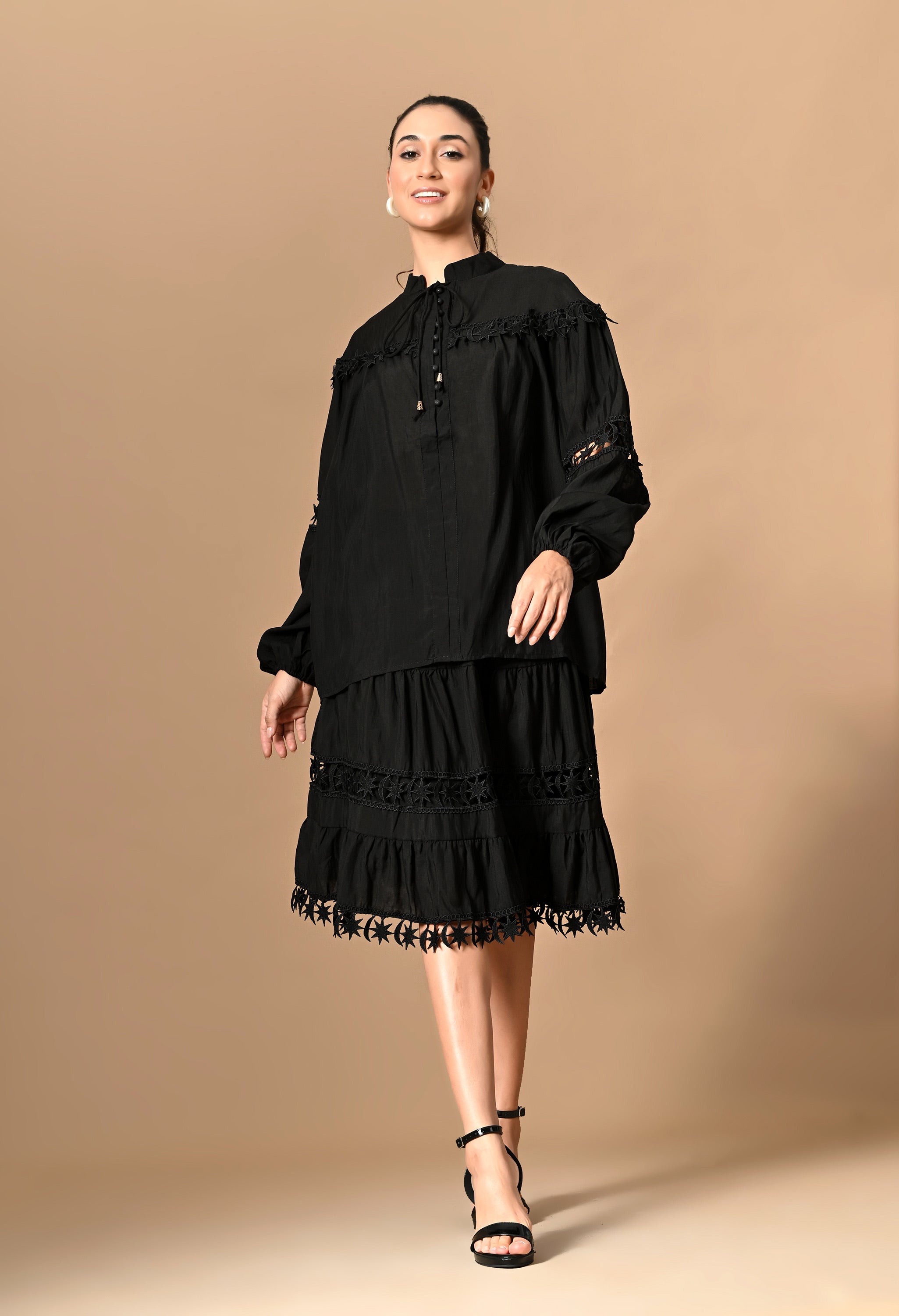 Pankh Stark Oversized Designer Blouse And Skirt Set