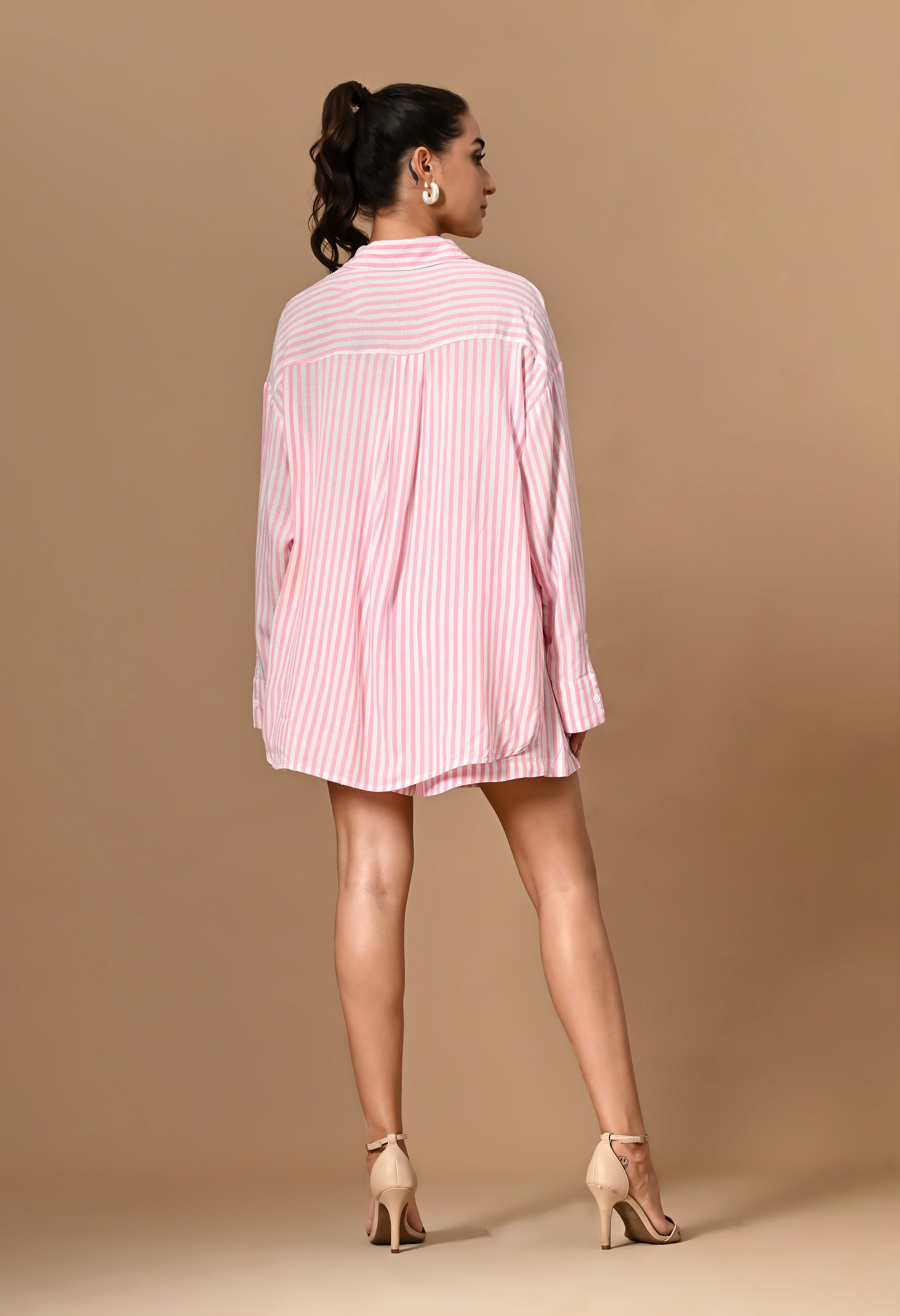 Pankh Richie 2 way wearable long shirt and short coord Set