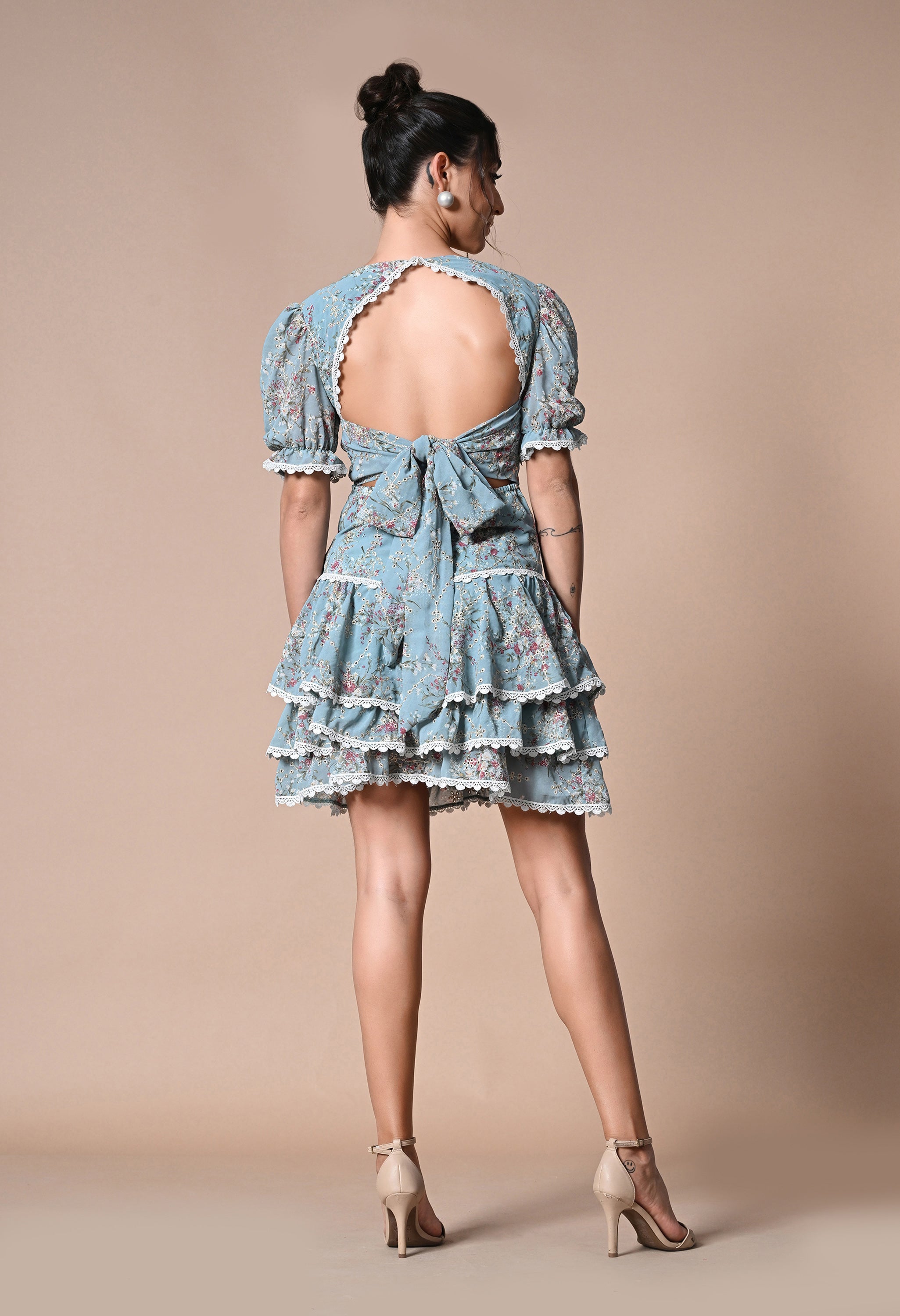 Pankh Alaina Backless Short Dress