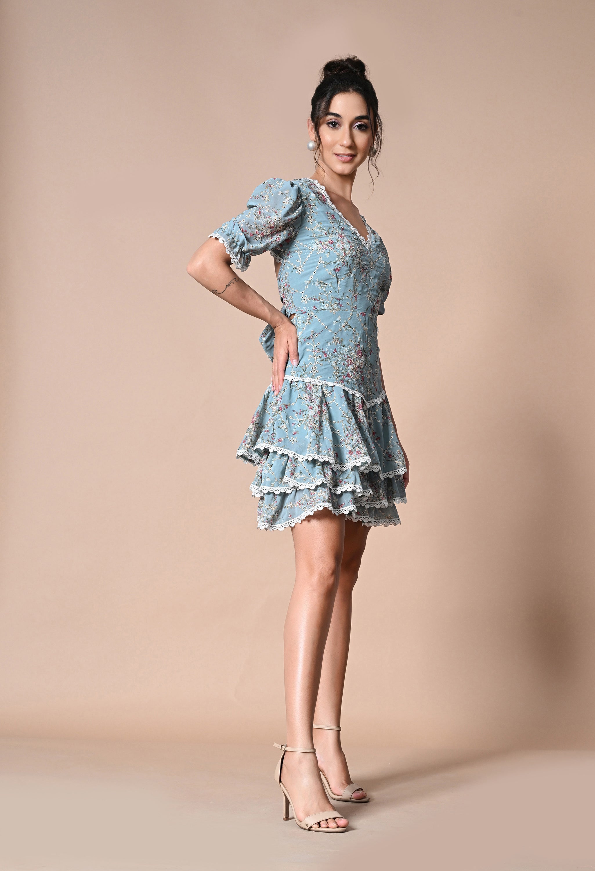 Pankh Alaina Backless Short Dress