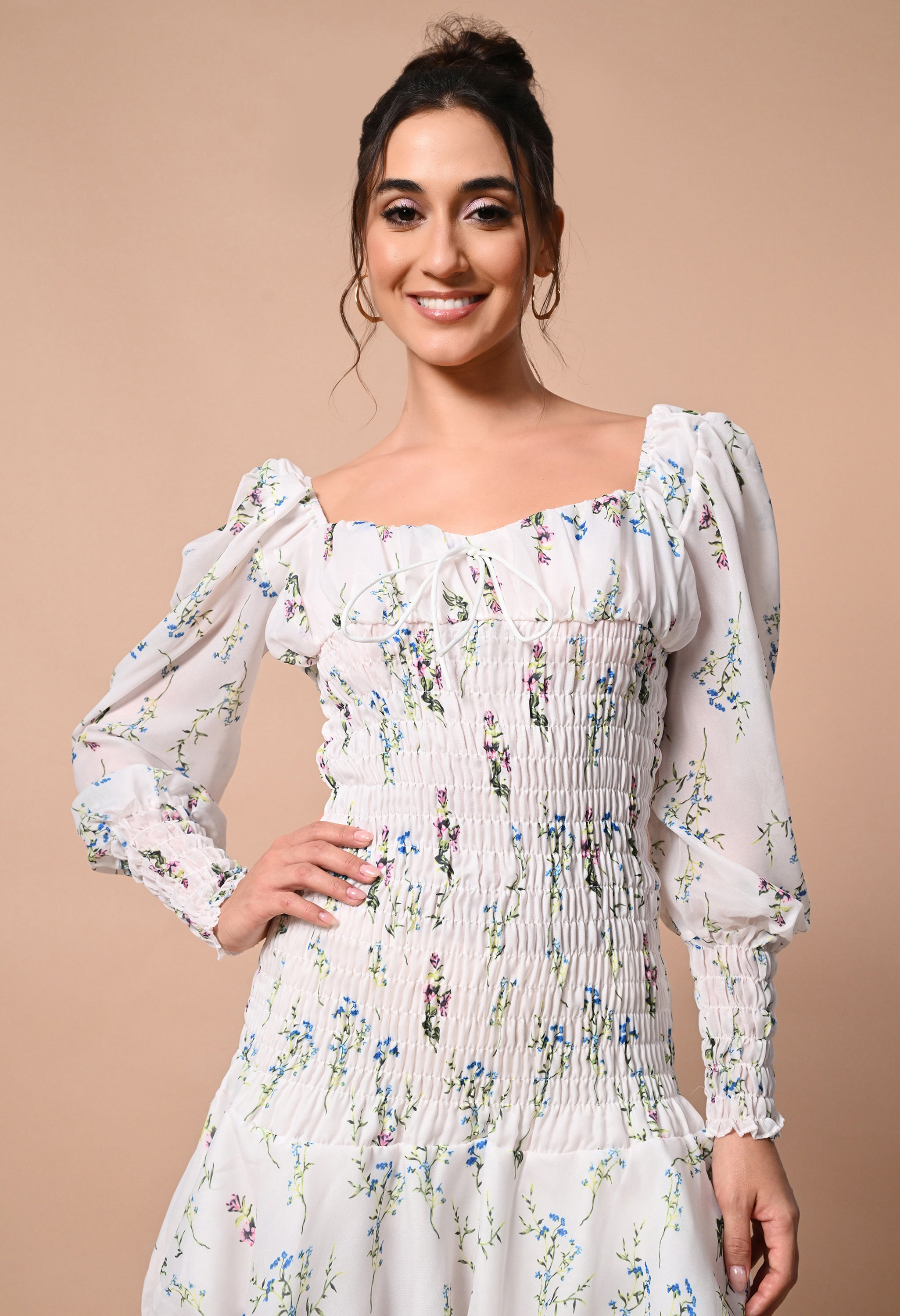 Pankh Chloe Smoked Mini Dress