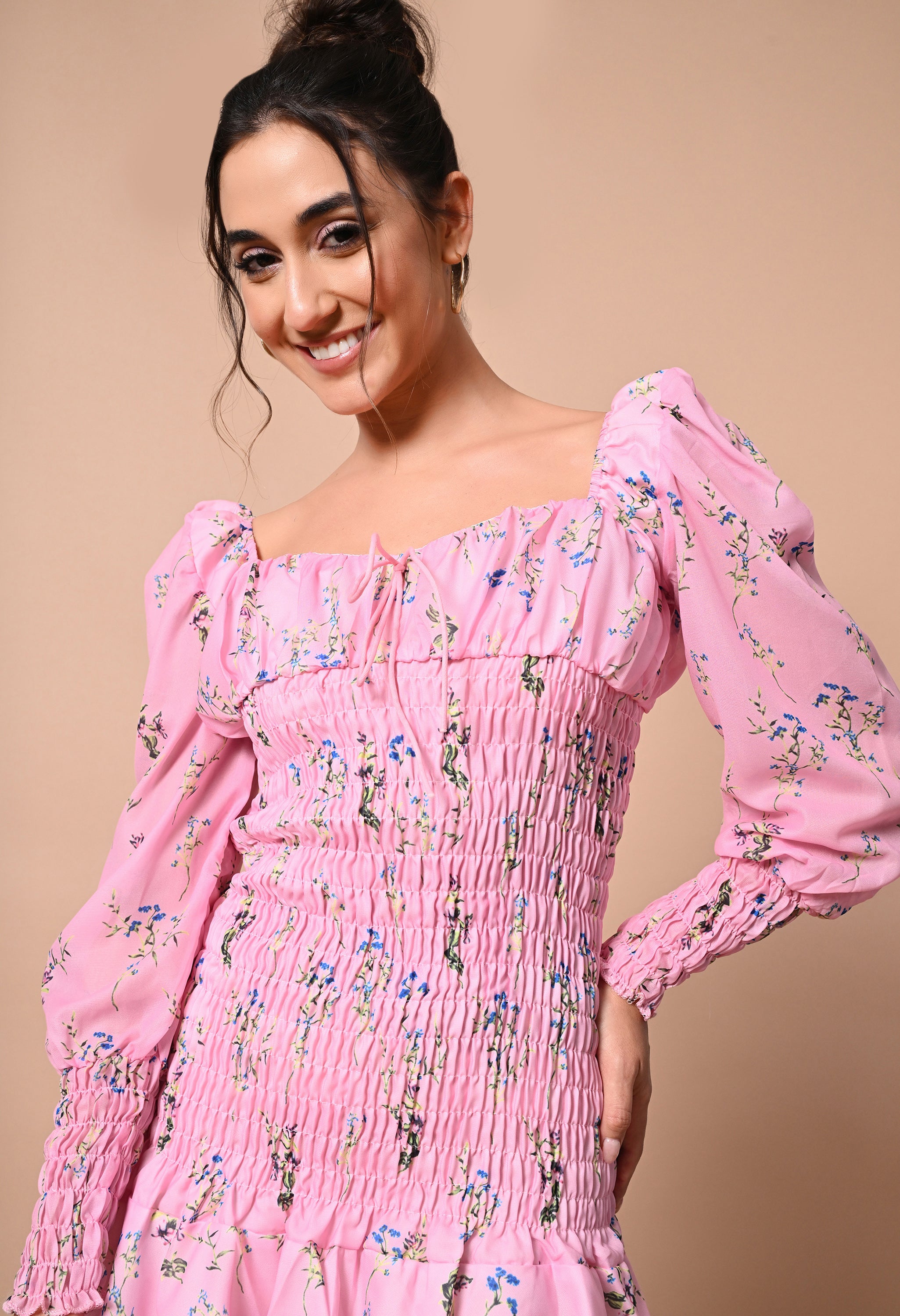 Pankh Chloe Smoked Mini Dress