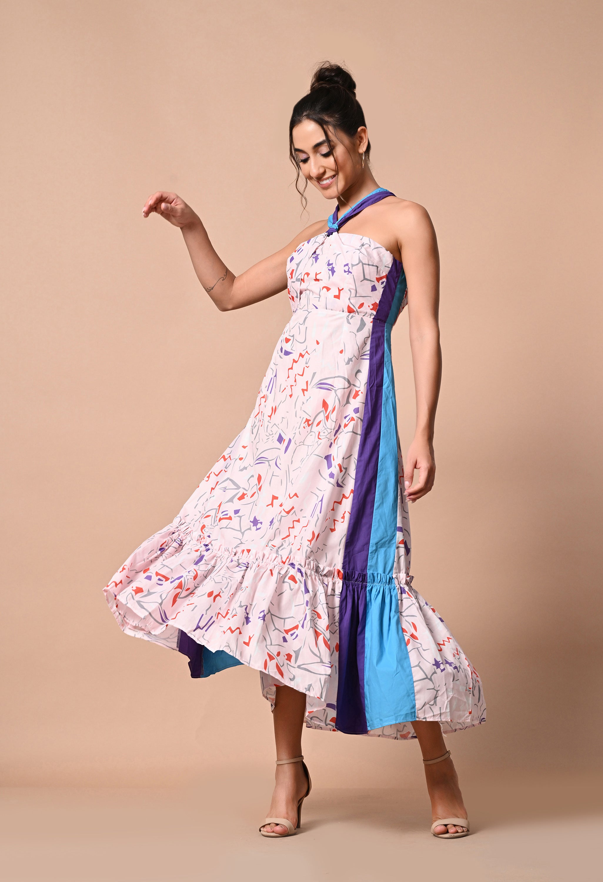 Pankh Mort Printed Holiday Maxi Dress