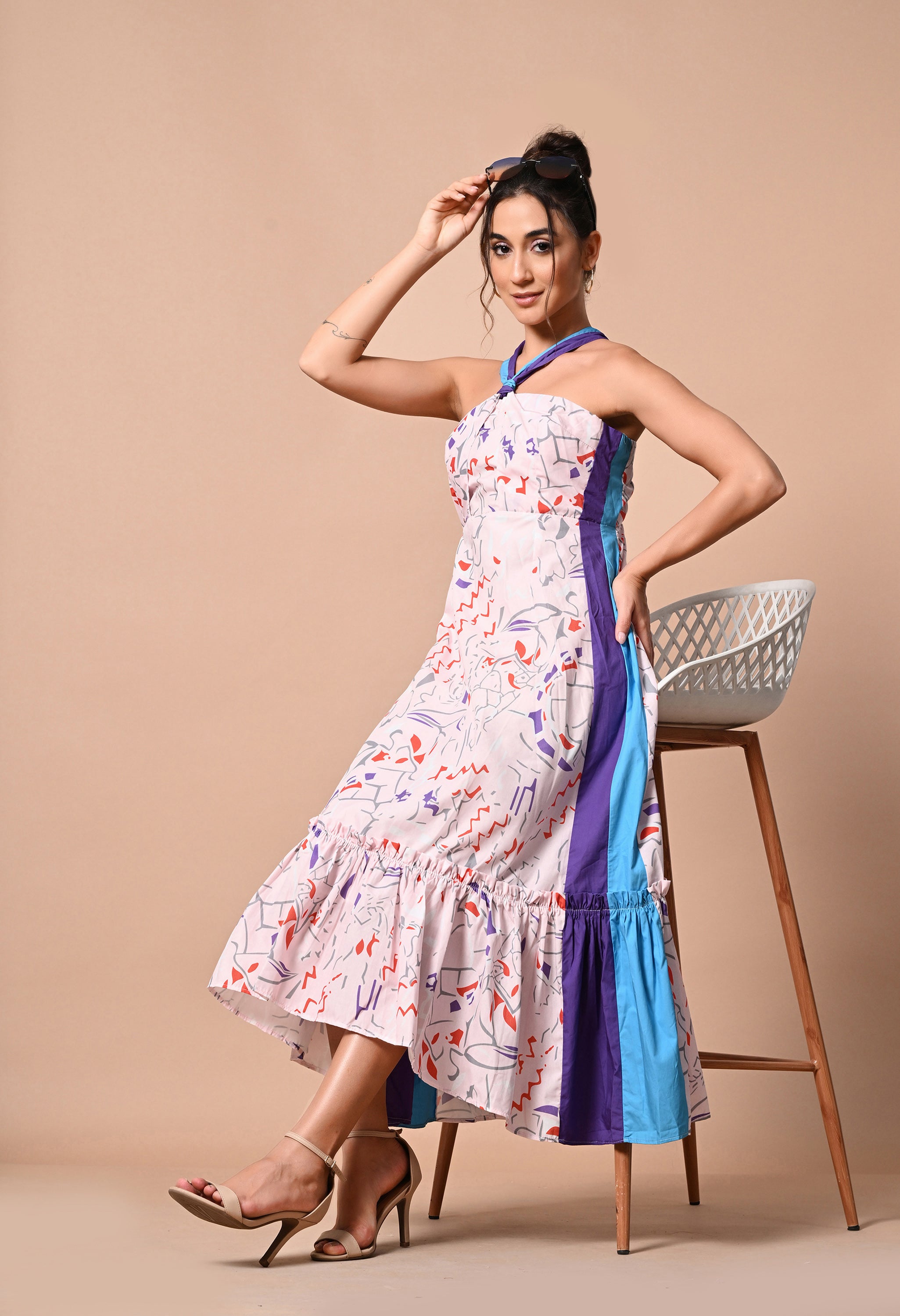 Pankh Mort Printed Holiday Maxi Dress