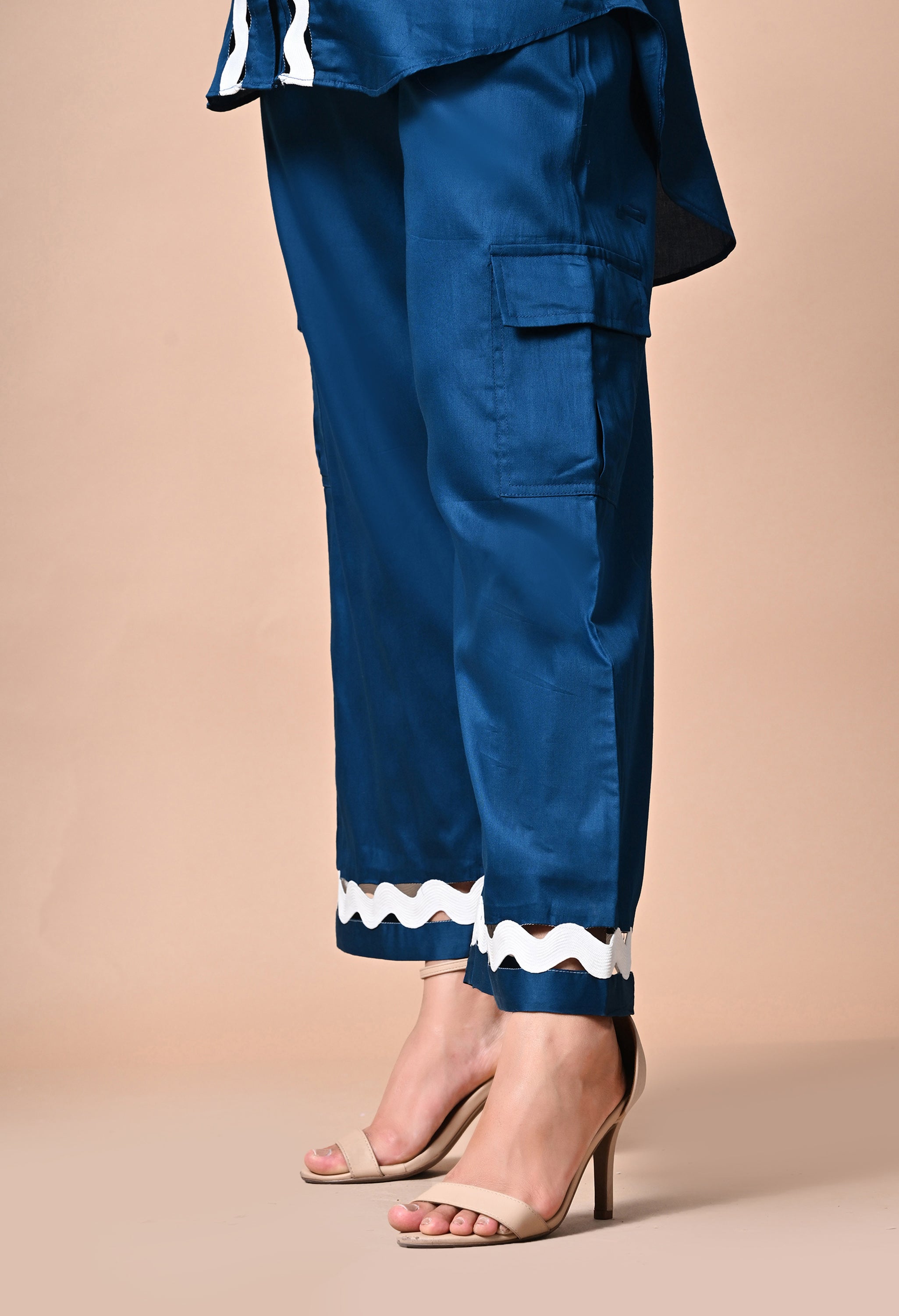 Pankh Nevio Pure Cotton Long Shirt & Pant Coord Set