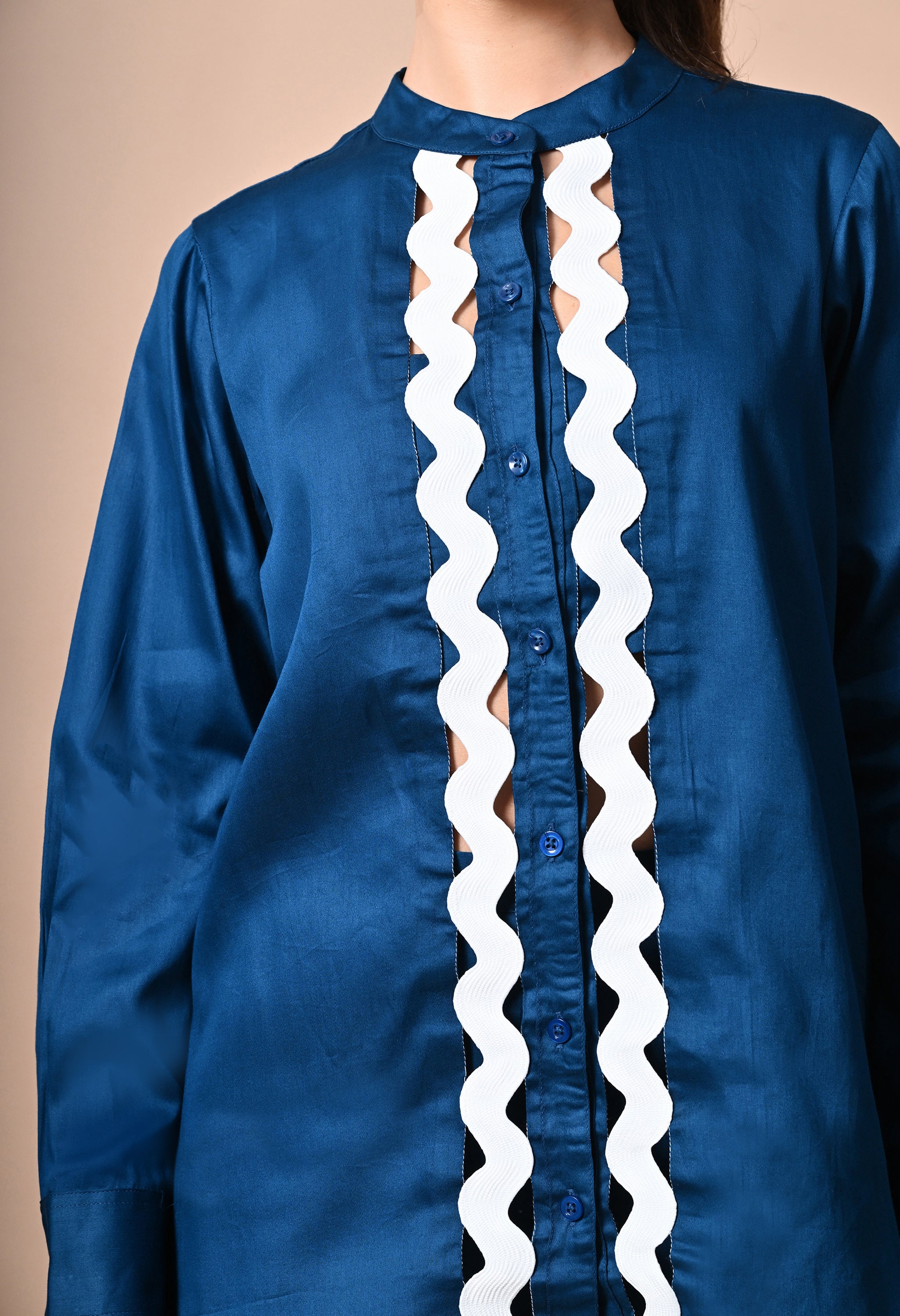 Pankh Nevio Pure Cotton Long Shirt & Pant Coord Set