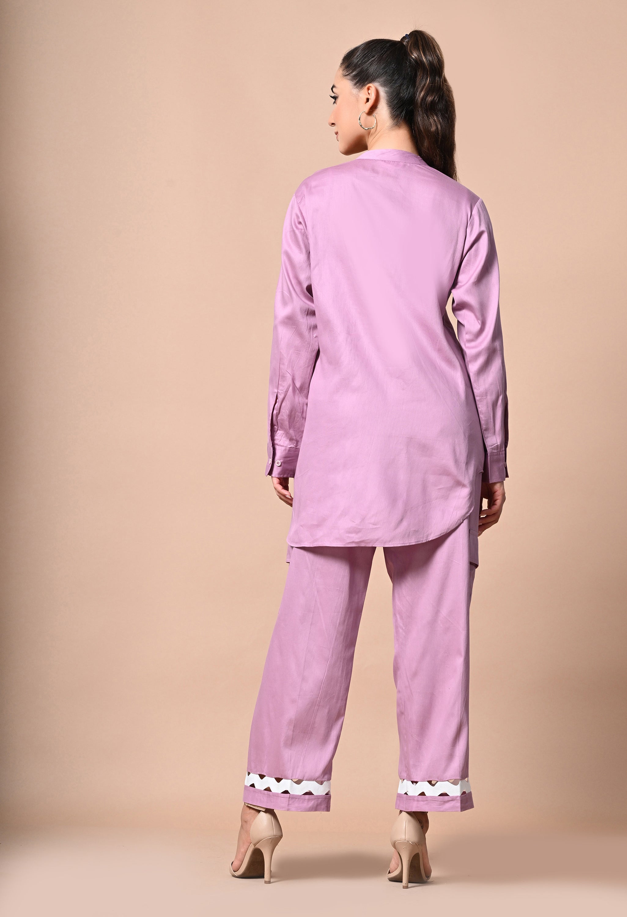 Pankh Nevio Pure Cotton Long Shirt & Pant Coord Set