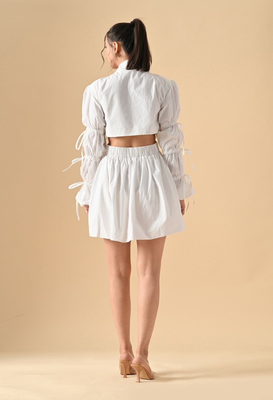 Pankh Evika Designer Cotton Shirt Dress With Face Metal Buttons