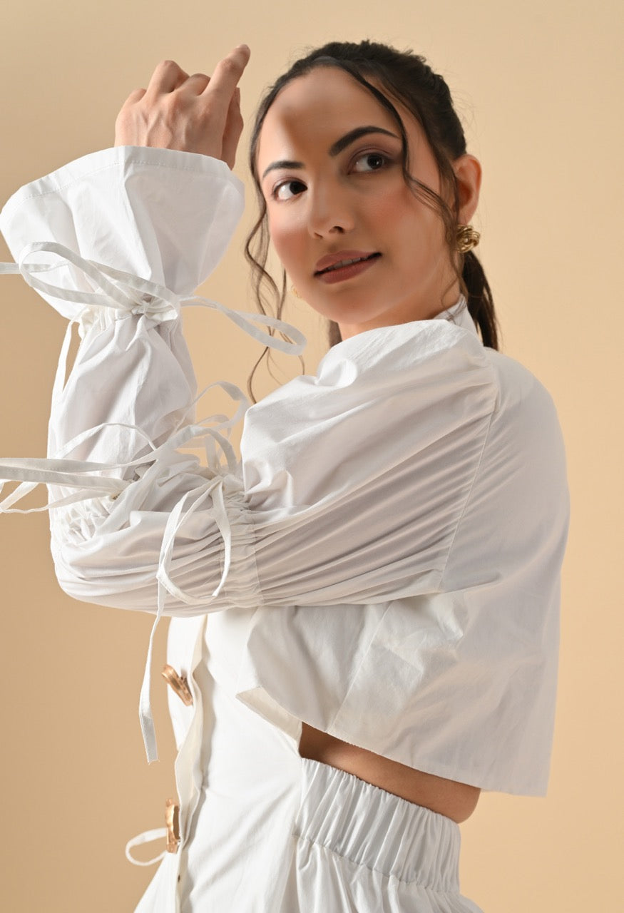 Pankh Evika Designer Cotton Shirt Dress With Face Metal Buttons