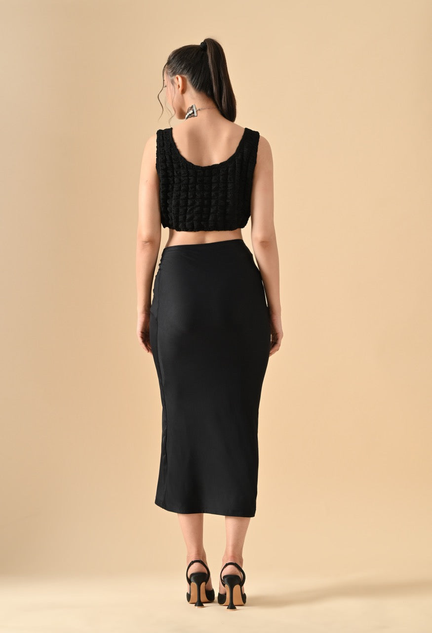 Pankh Alex Bubble Crop Bustier Top And Skirt Coord Set