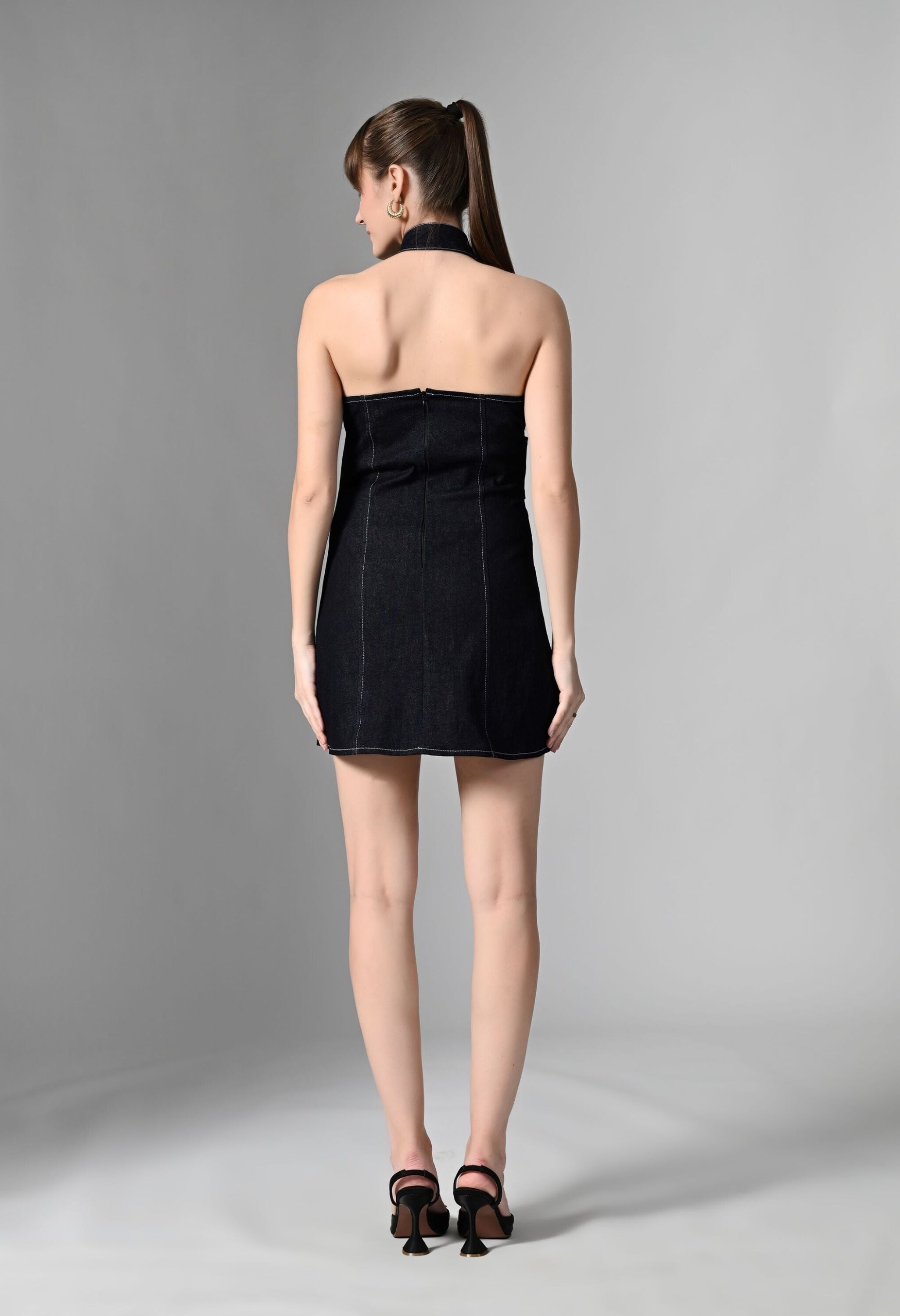 Pankh Skeet Bodycon Mini Denim Dress