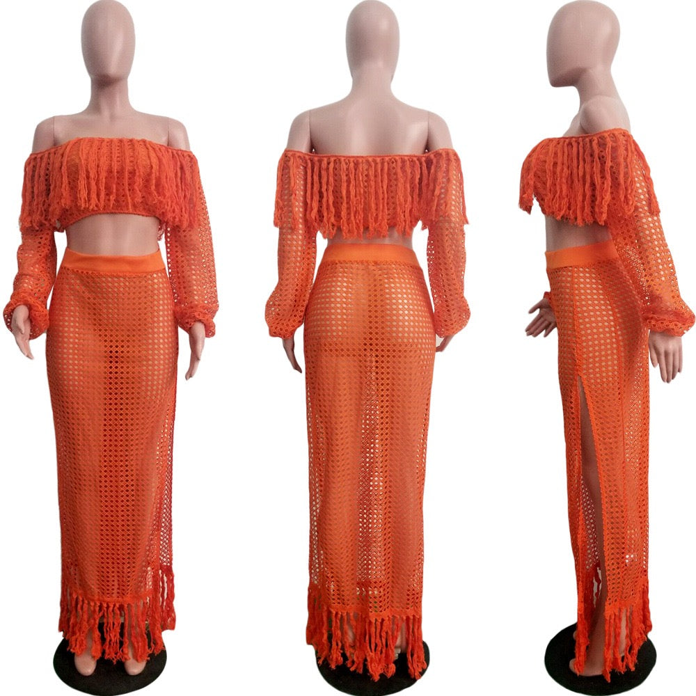 Pankh Layla Soft Crochet Tessel Cord Set