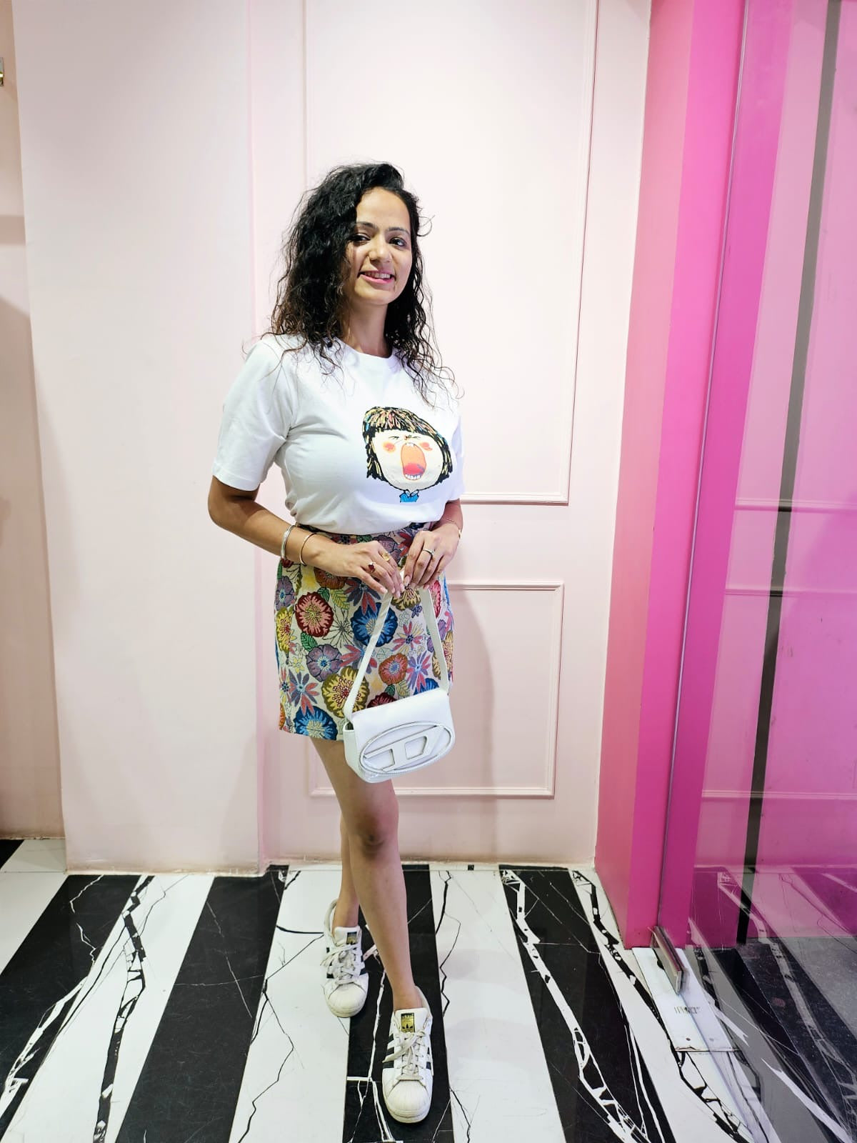 Pankh James Casual Tee & Canvas Skirt Set